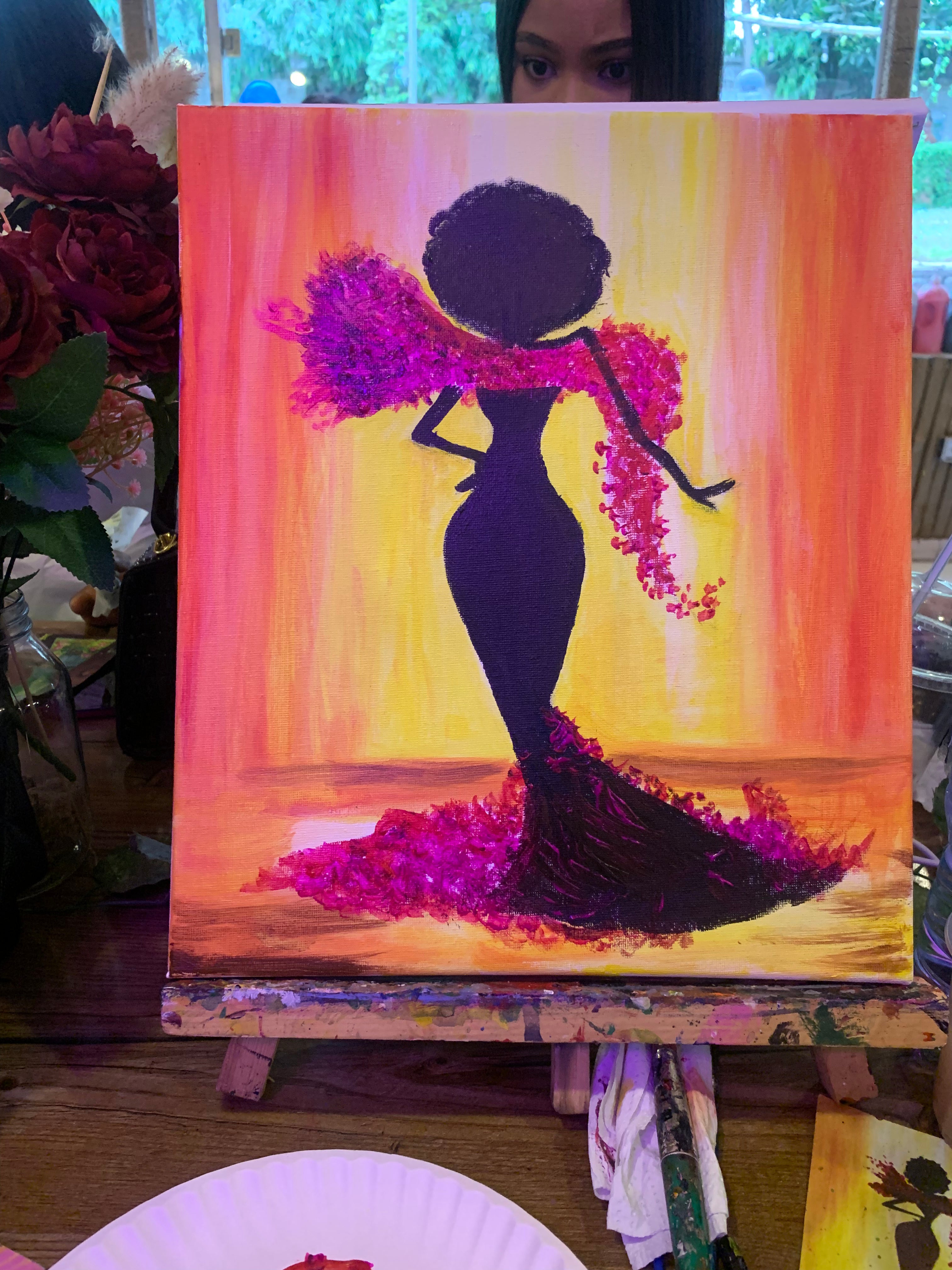 Ember Elegance | Original Acrylic Canvas Painting